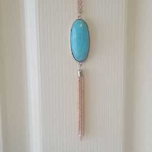 Turquoise gold pendant necklace